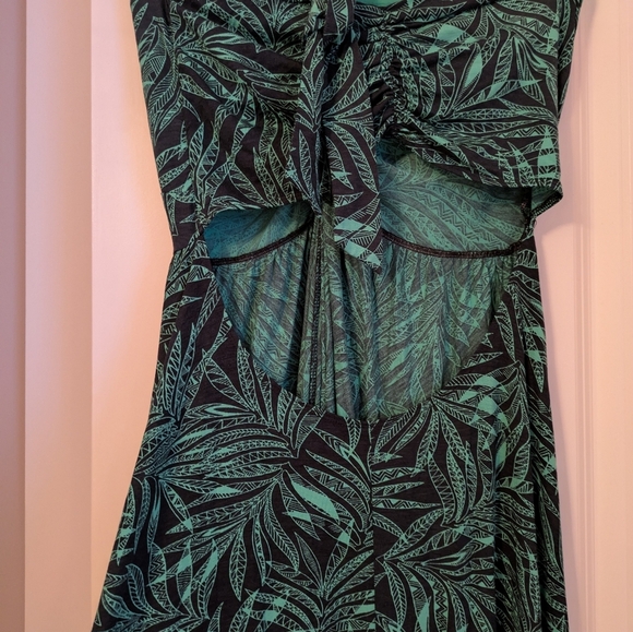 VS Green and Black Bra Tops Halter Dress L - Picture 6 of 14